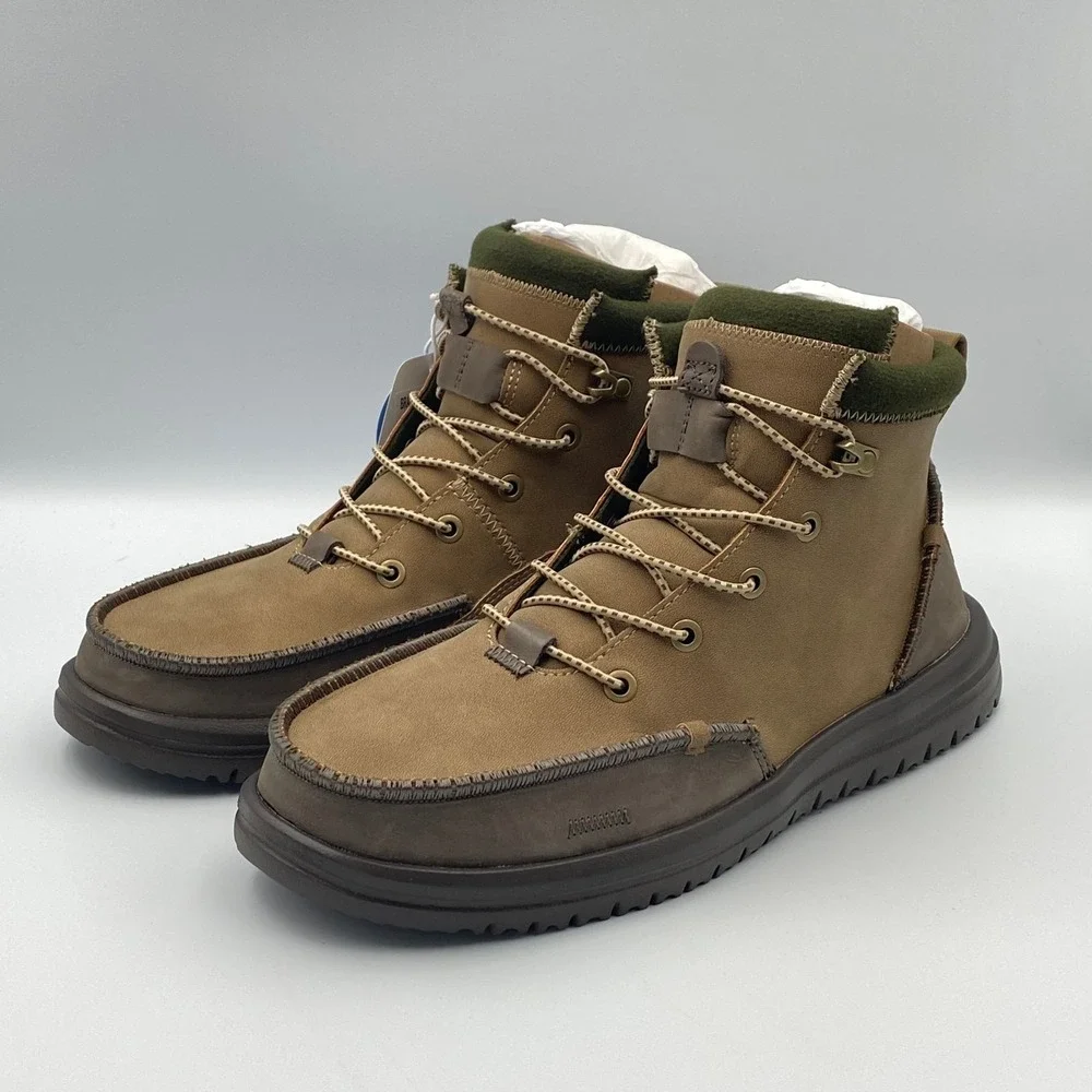 Hey Dude Bradley Classic Tumbled Nut Brown Chukka Boots Men's Size 9 44327-2AH